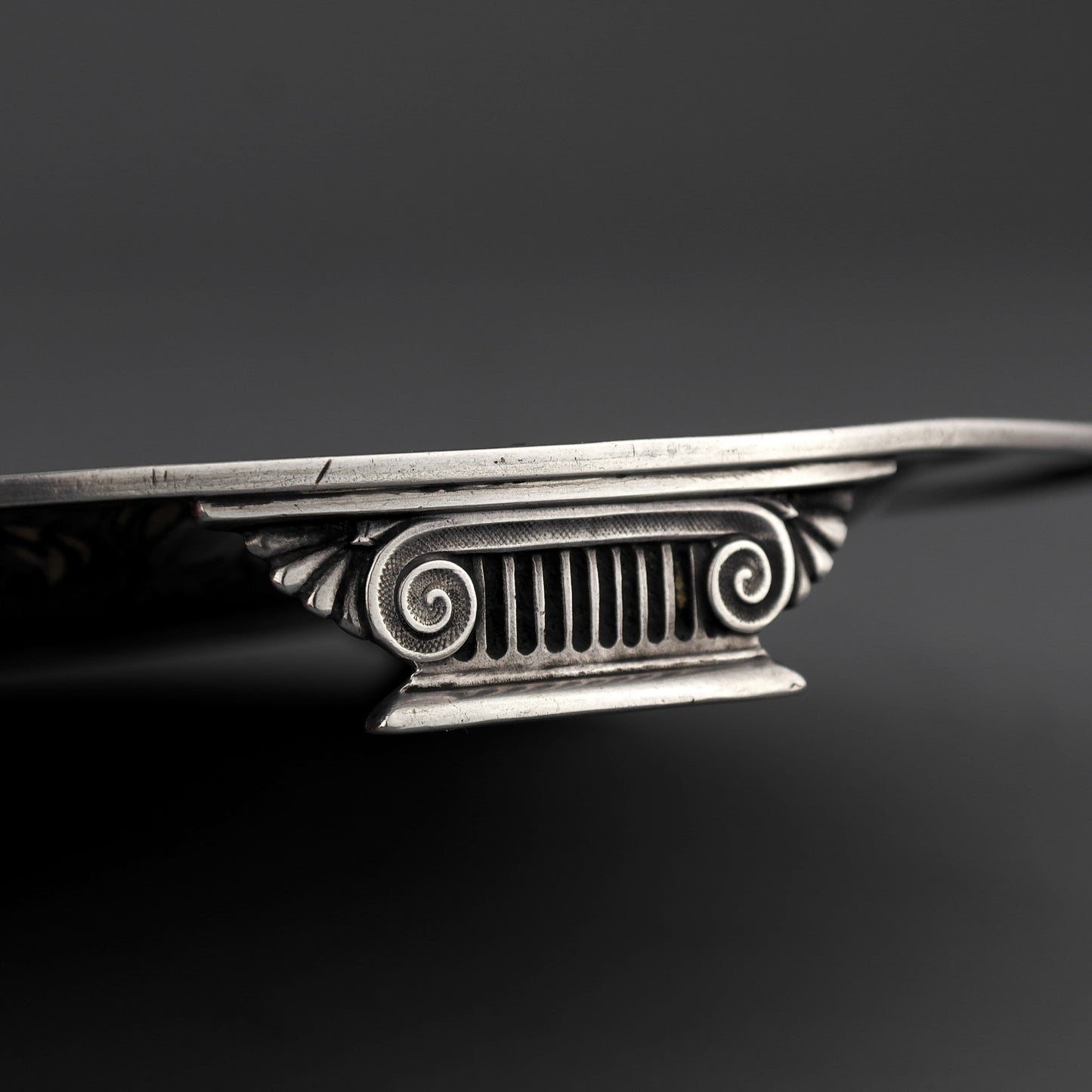 RARE Gorham Trompe L'oeil Solid Sterling Silver Card Tray. 1884