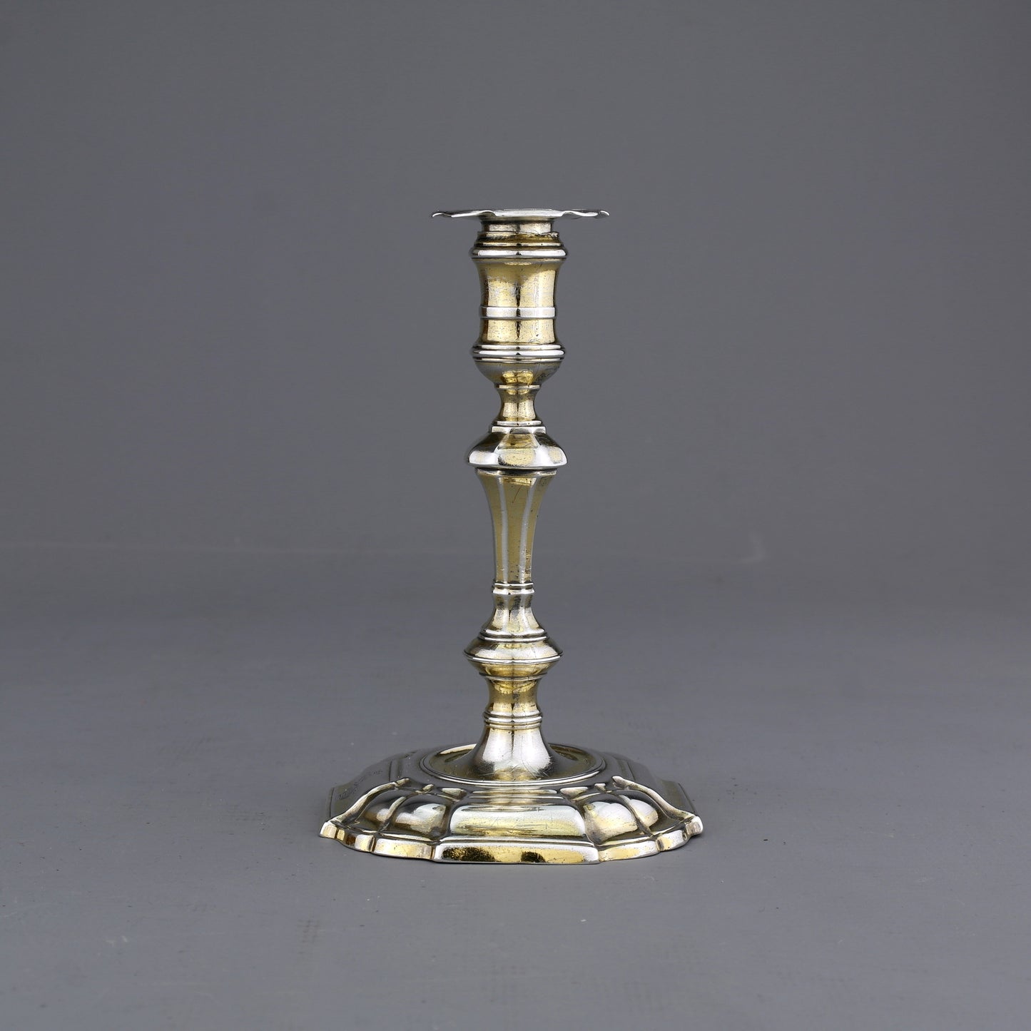 Antique Solid Sterling Silver George II Taperstick / Candlestick. London 1744.