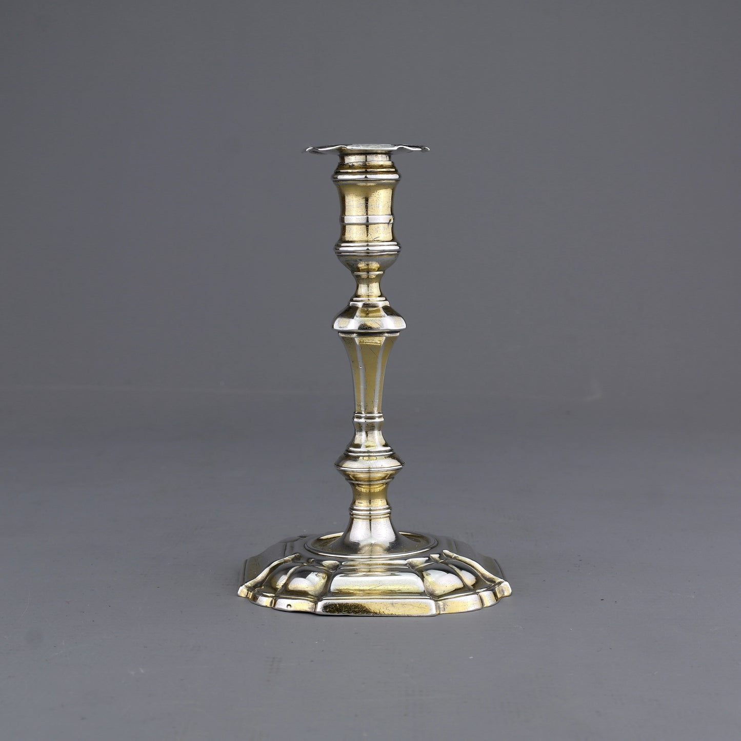 Antique Solid Sterling Silver George II Taperstick / Candlestick. London 1744.