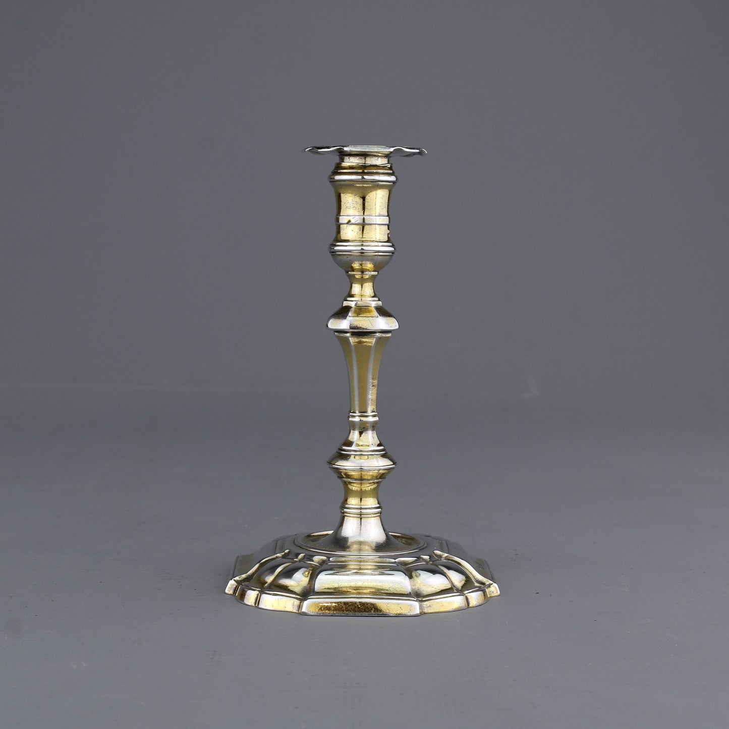 Antique Solid Sterling Silver George II Taperstick / Candlestick. London 1744.