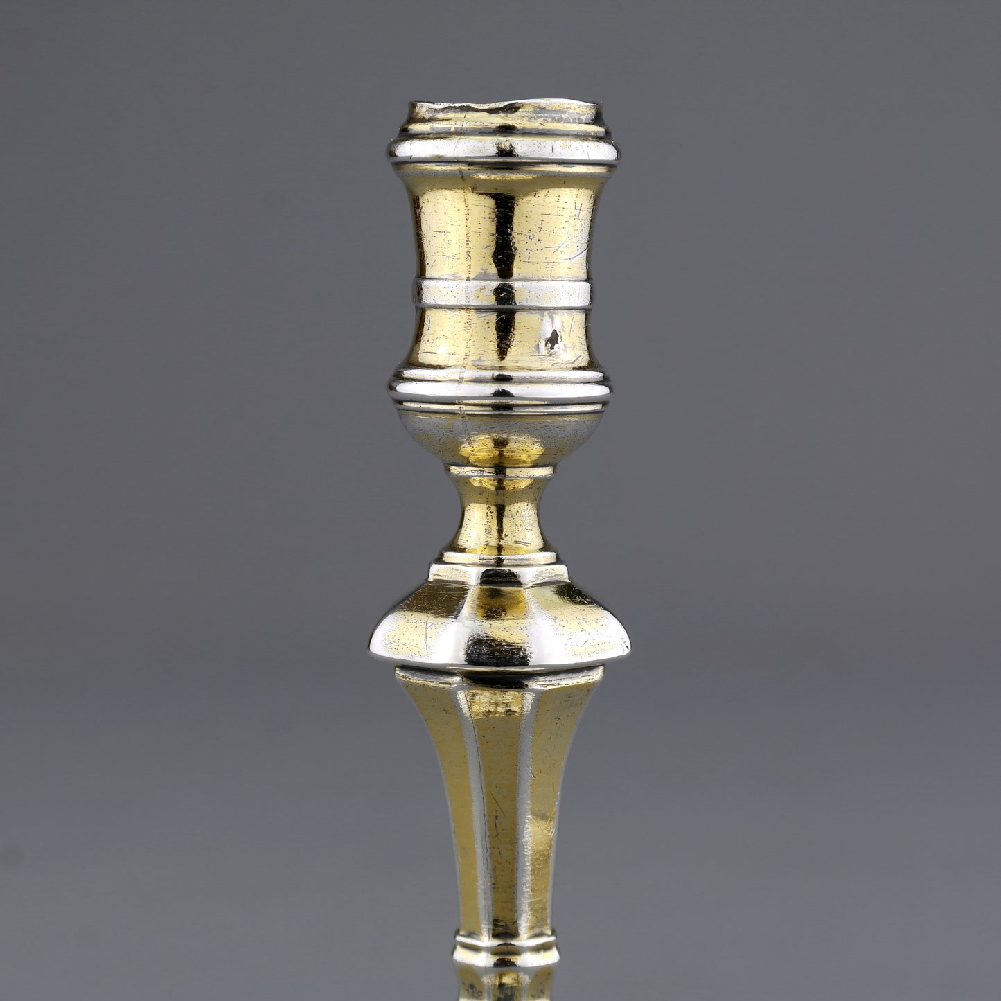 Antique Solid Sterling Silver George II Taperstick / Candlestick. London 1744.