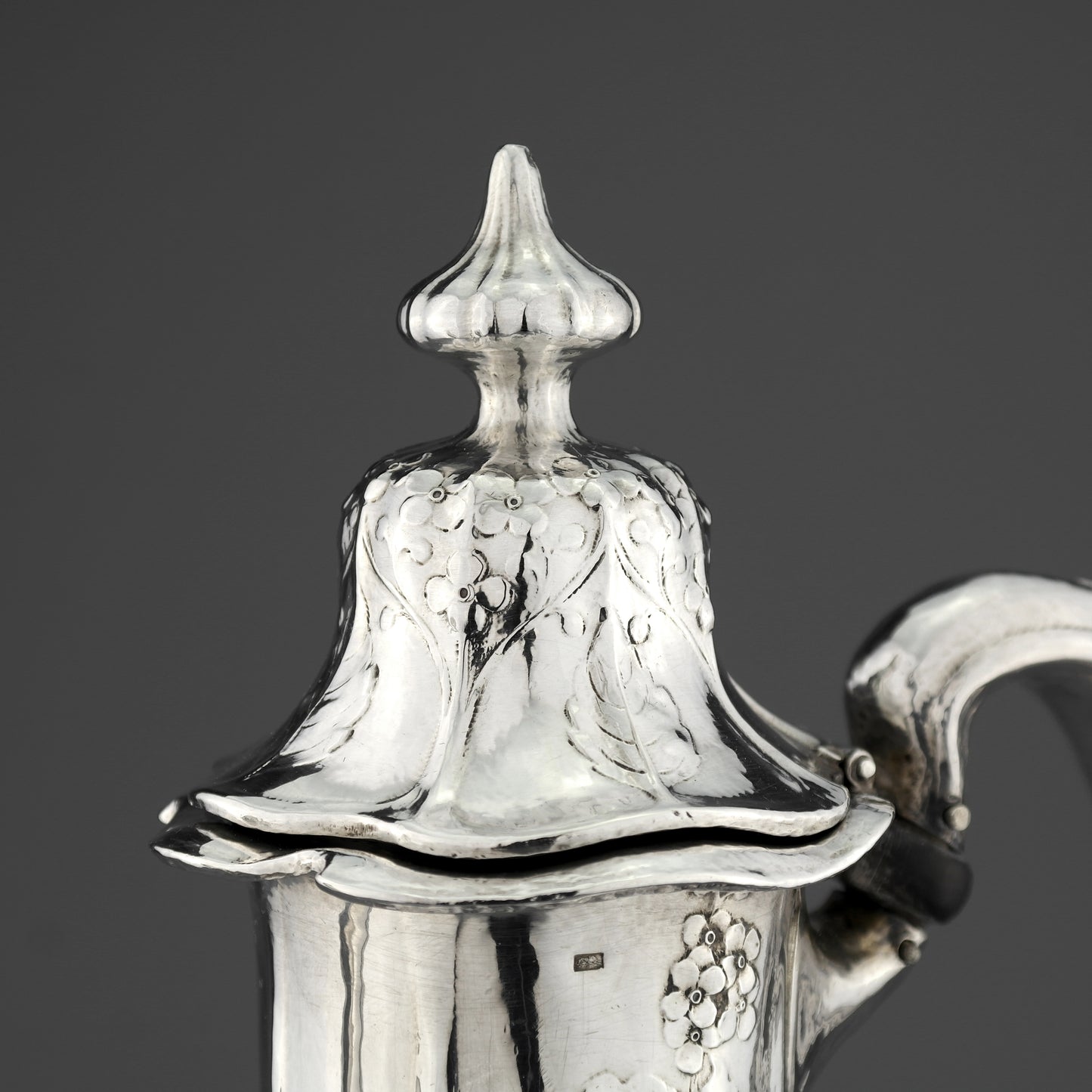 Rare Gorham Martele Antique Solid Sterling Silver Art Nouveau Coffee Pot. M/LX