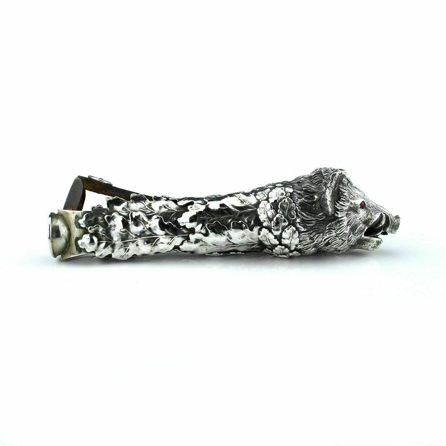 Antique Austrian Solid Silver Cigar Cutter - Boar - Circa. 1900