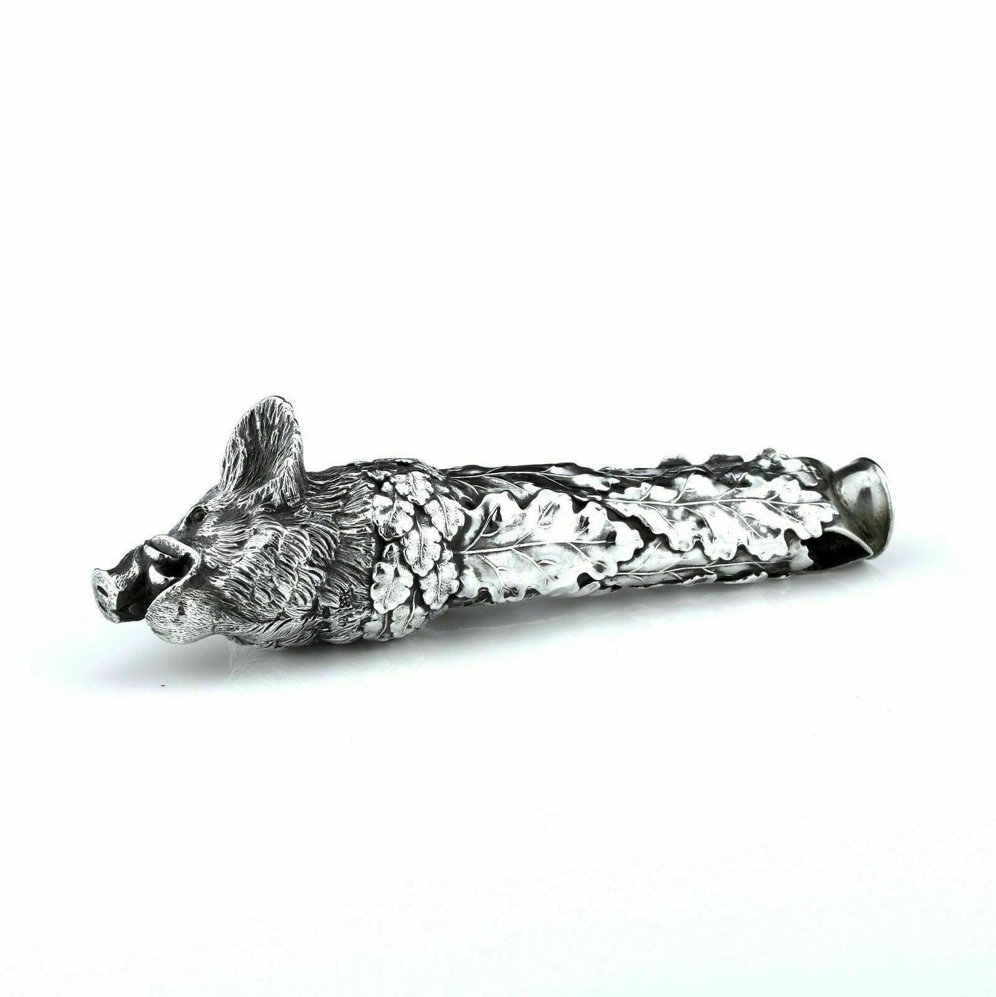 Antique Austrian Solid Silver Cigar Cutter - Boar - Circa. 1900