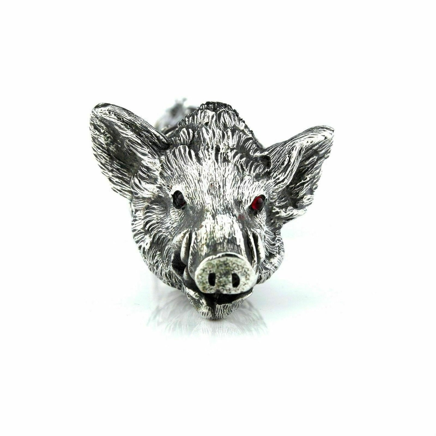 Antique Austrian Solid Silver Cigar Cutter - Boar - Circa. 1900