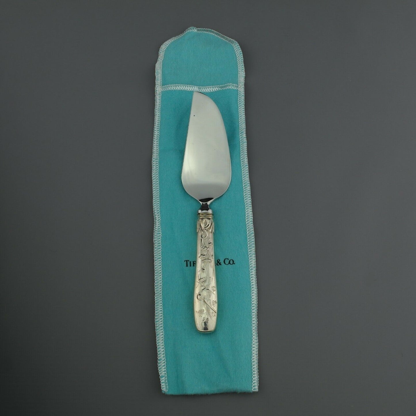 Tiffany Japanese style Audubon Pattern Sterling Silver Cheese Server