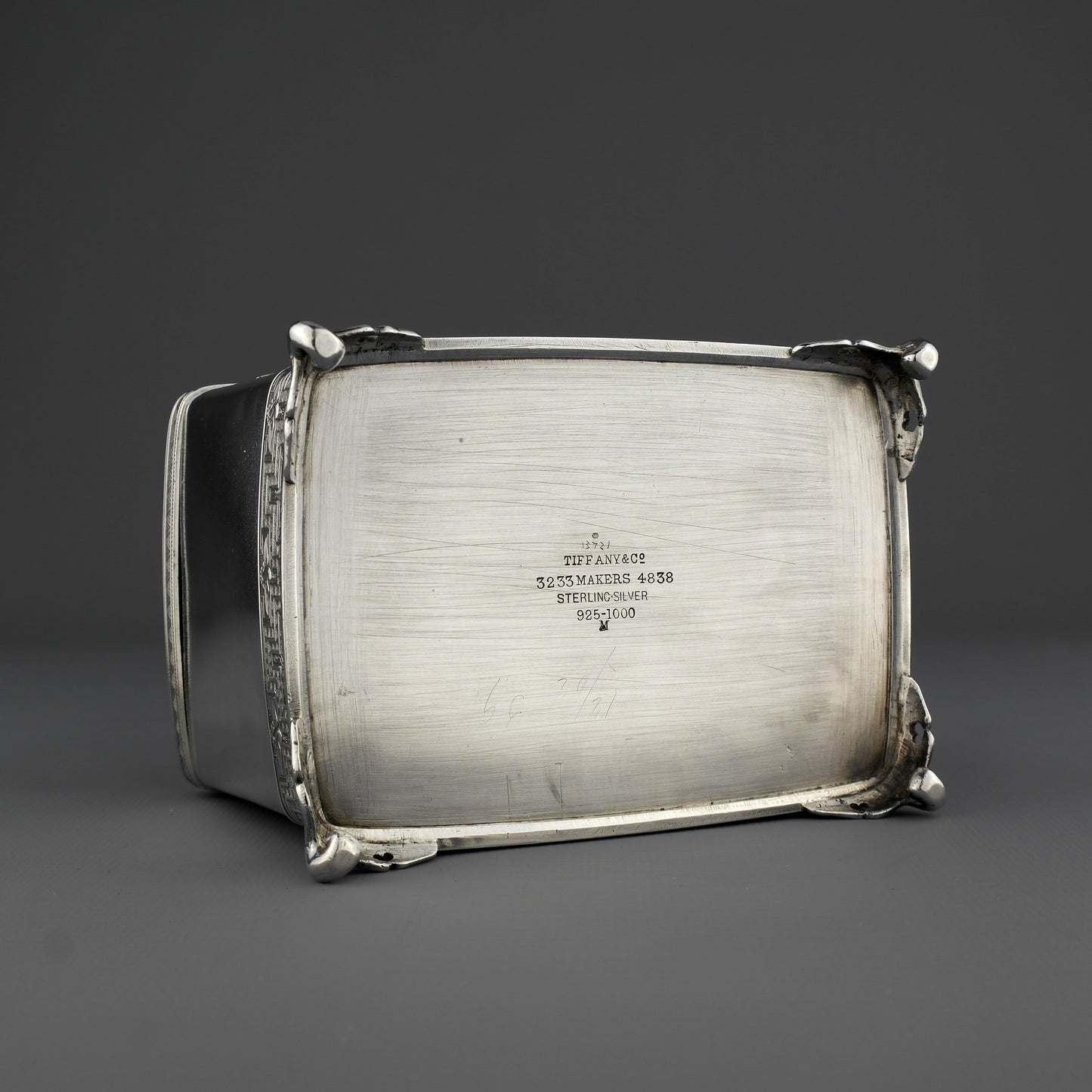 Tiffany & Co. Japanese Solid Sterling Silver Tea Caddy.