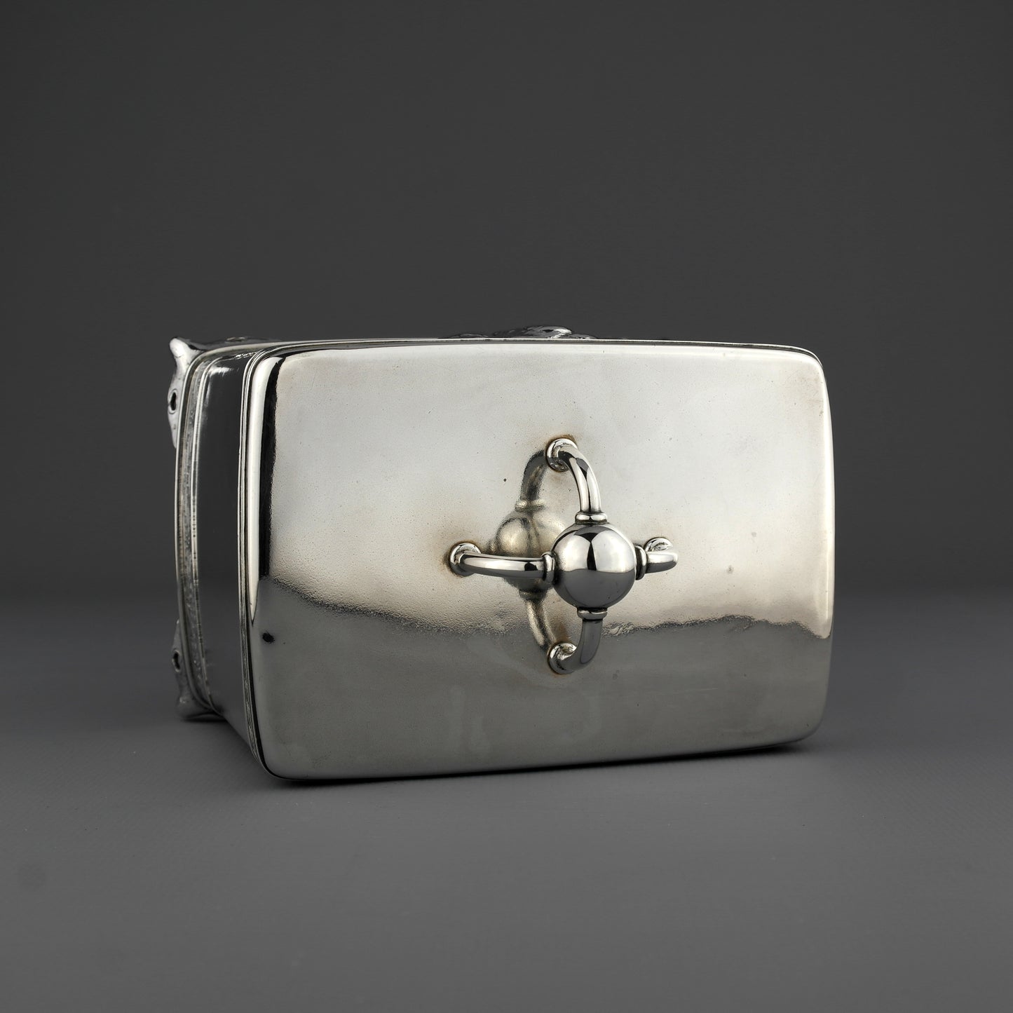 Tiffany & Co. Japanese Solid Sterling Silver Tea Caddy.