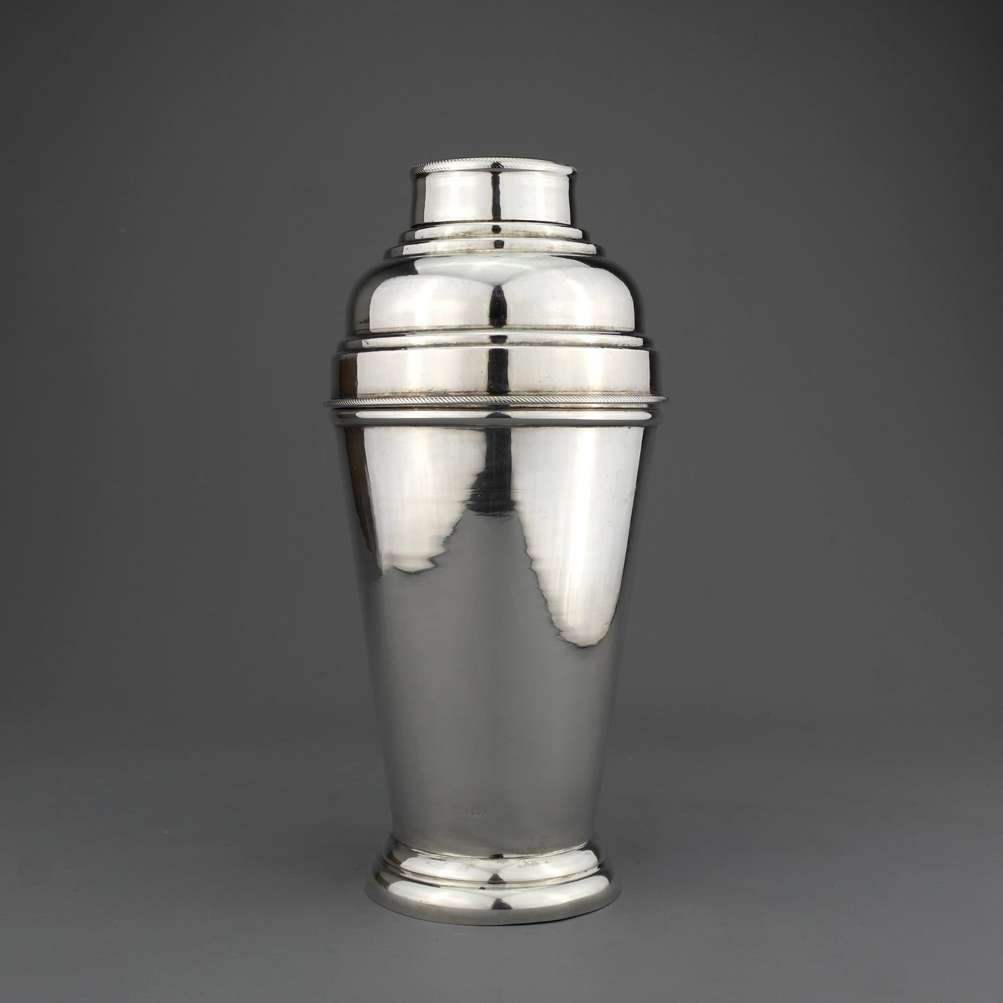 Antique Art Deco Italian Solid Sterling Silver Cocktail Shaker.