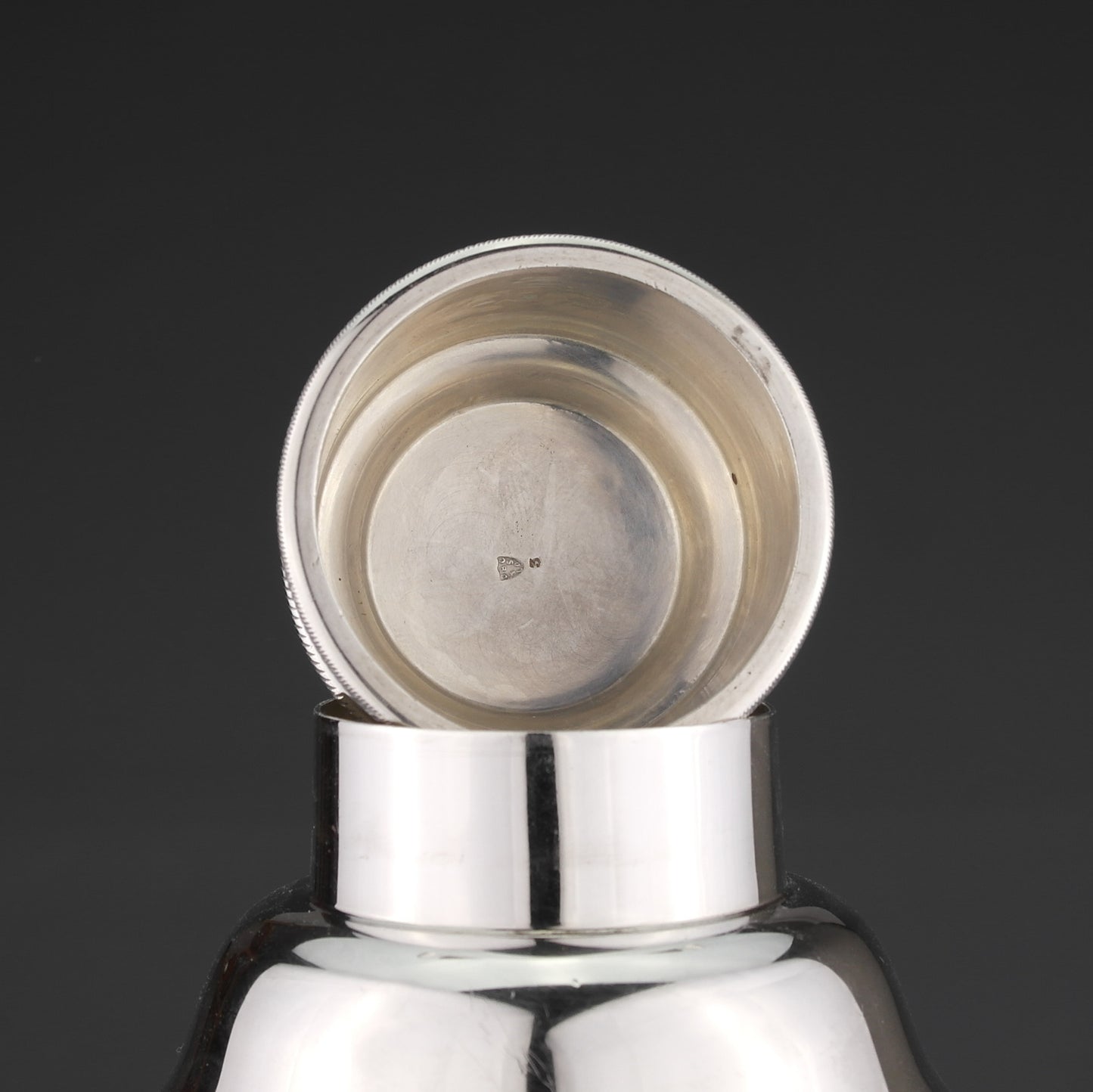 Art Deco Style Solid Sterling Silver Cocktail Shaker, Birmingham 1954, 435g