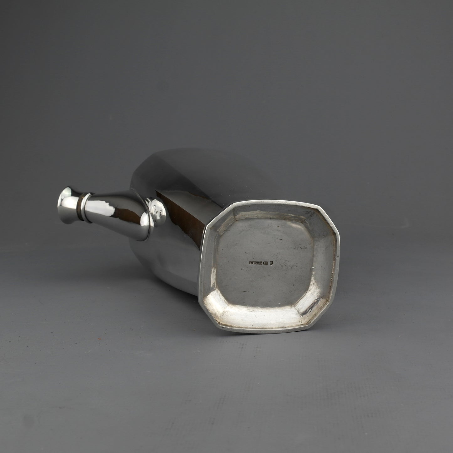 Antique Art Deco German Solid Sterling Silver Cocktail Shaker.