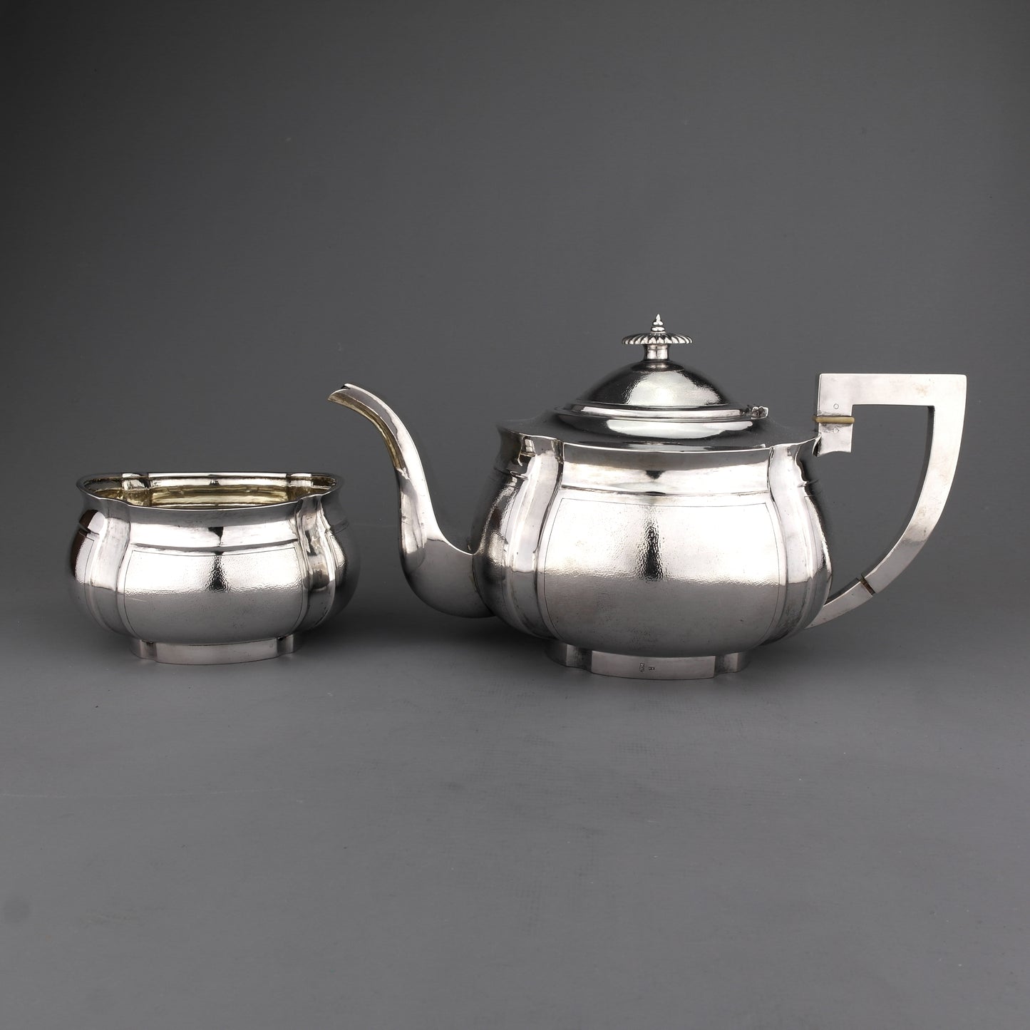 Antique Chinese Export Solid Sterling Silver Teapot / Tea Set