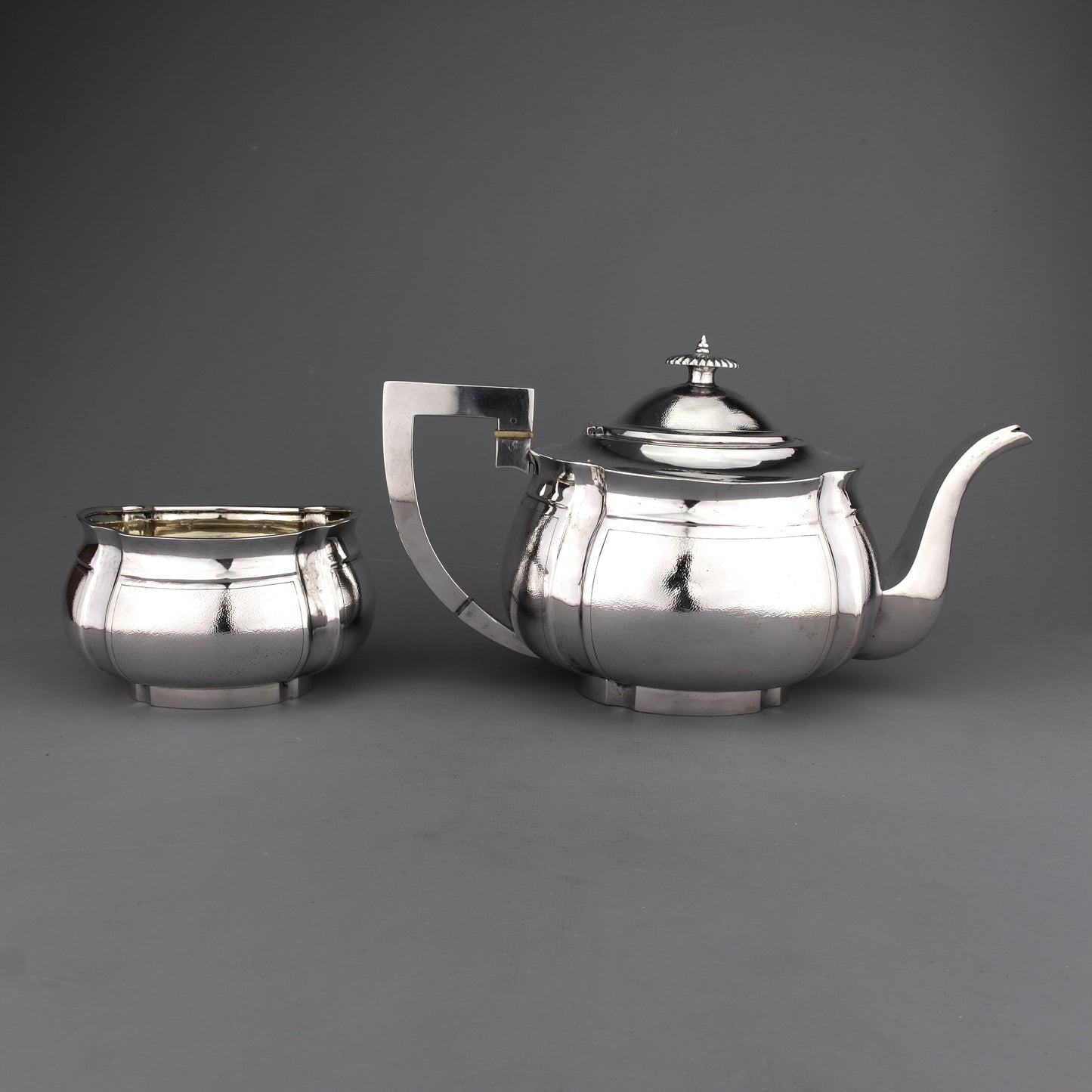 Antique Chinese Export Solid Sterling Silver Teapot / Tea Set