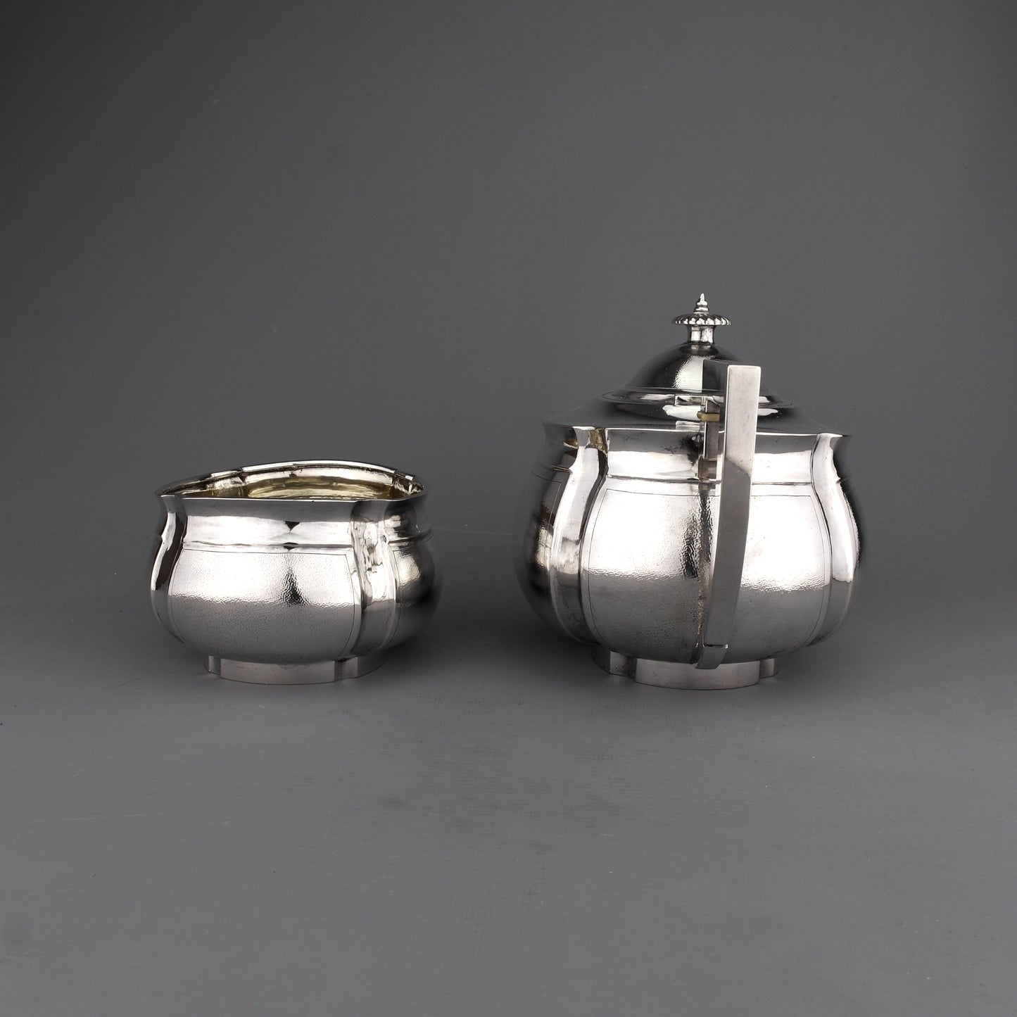 Antique Chinese Export Solid Sterling Silver Teapot / Tea Set