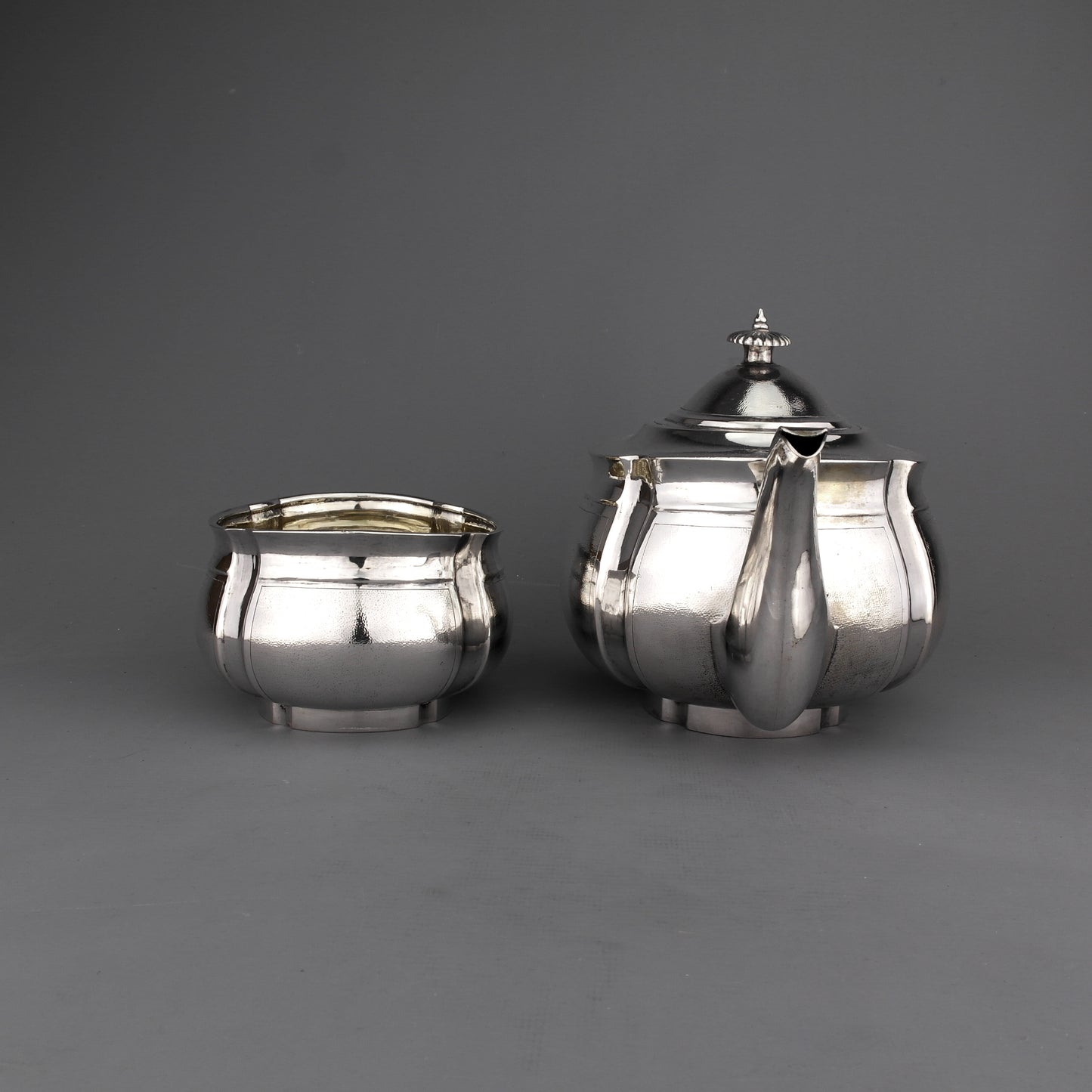 Antique Chinese Export Solid Sterling Silver Teapot / Tea Set