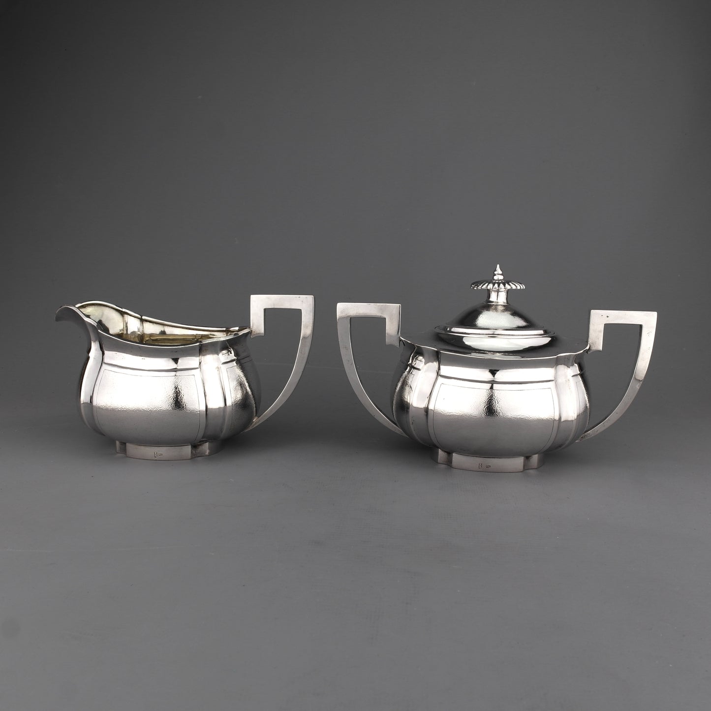 Antique Chinese Export Solid Sterling Silver Teapot / Tea Set