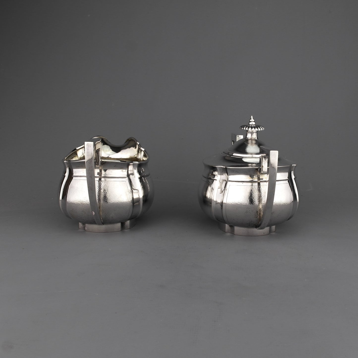 Antique Chinese Export Solid Sterling Silver Teapot / Tea Set