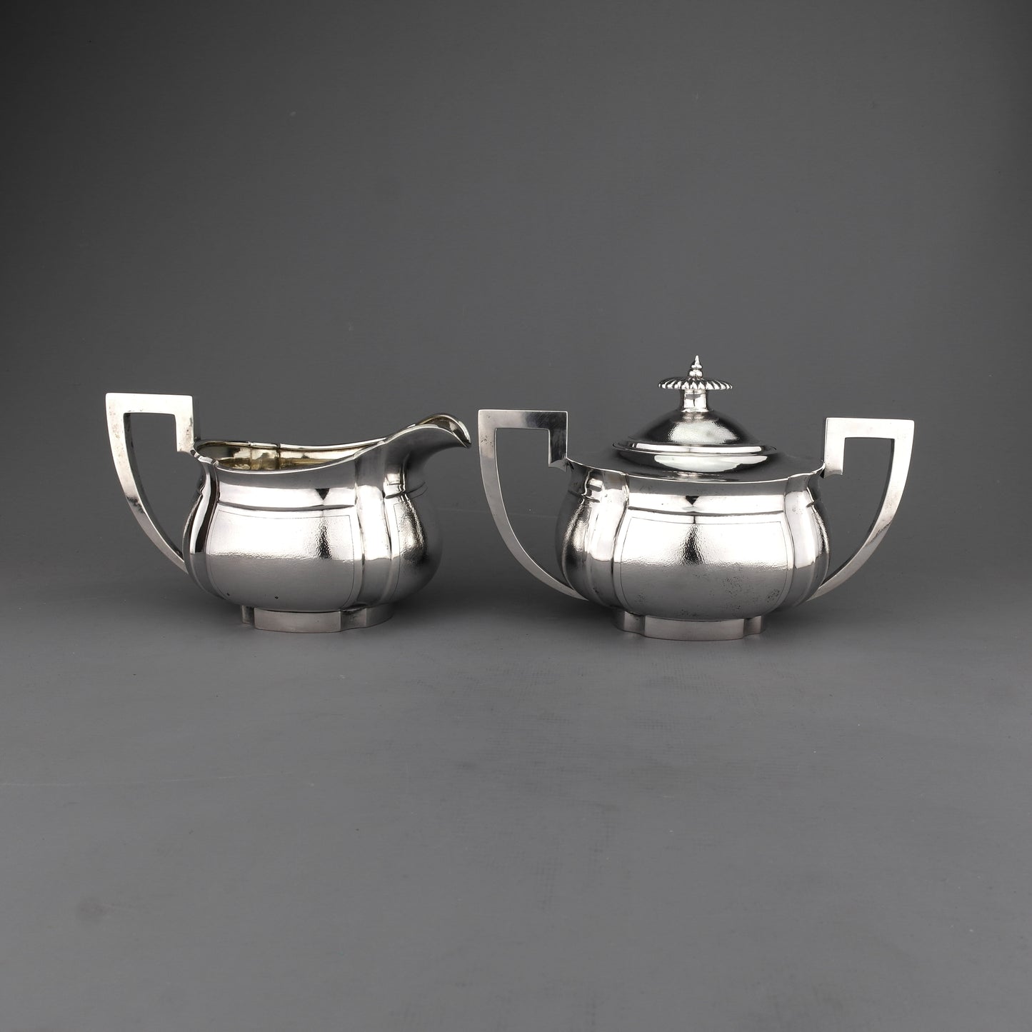 Antique Chinese Export Solid Sterling Silver Teapot / Tea Set