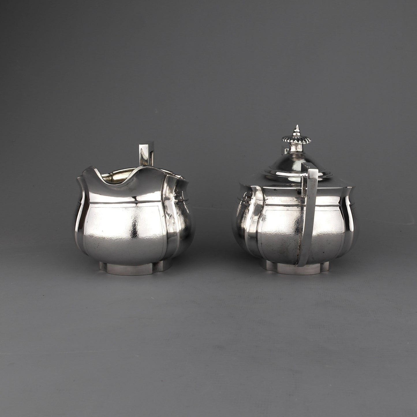 Antique Chinese Export Solid Sterling Silver Teapot / Tea Set