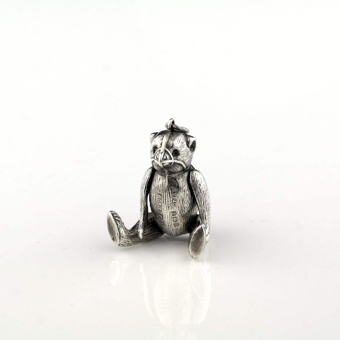 Rare Antique Novelty Solid Sterling Silver Bear Pin Cushion. H V Pithey, 1908.