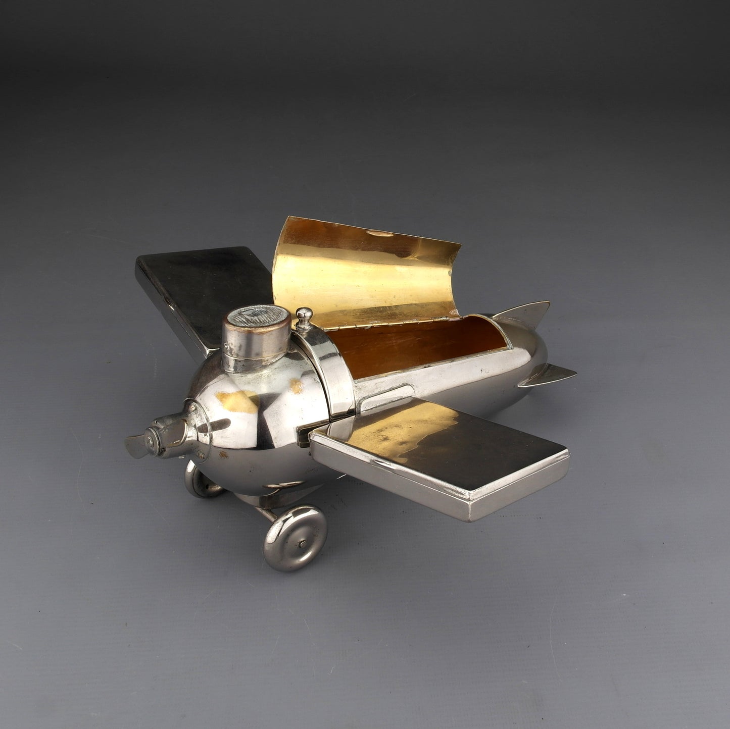 Antique J.A. Henckels Airplane Smoker's Companion / Cigar Cutter, Germany Ca.1930