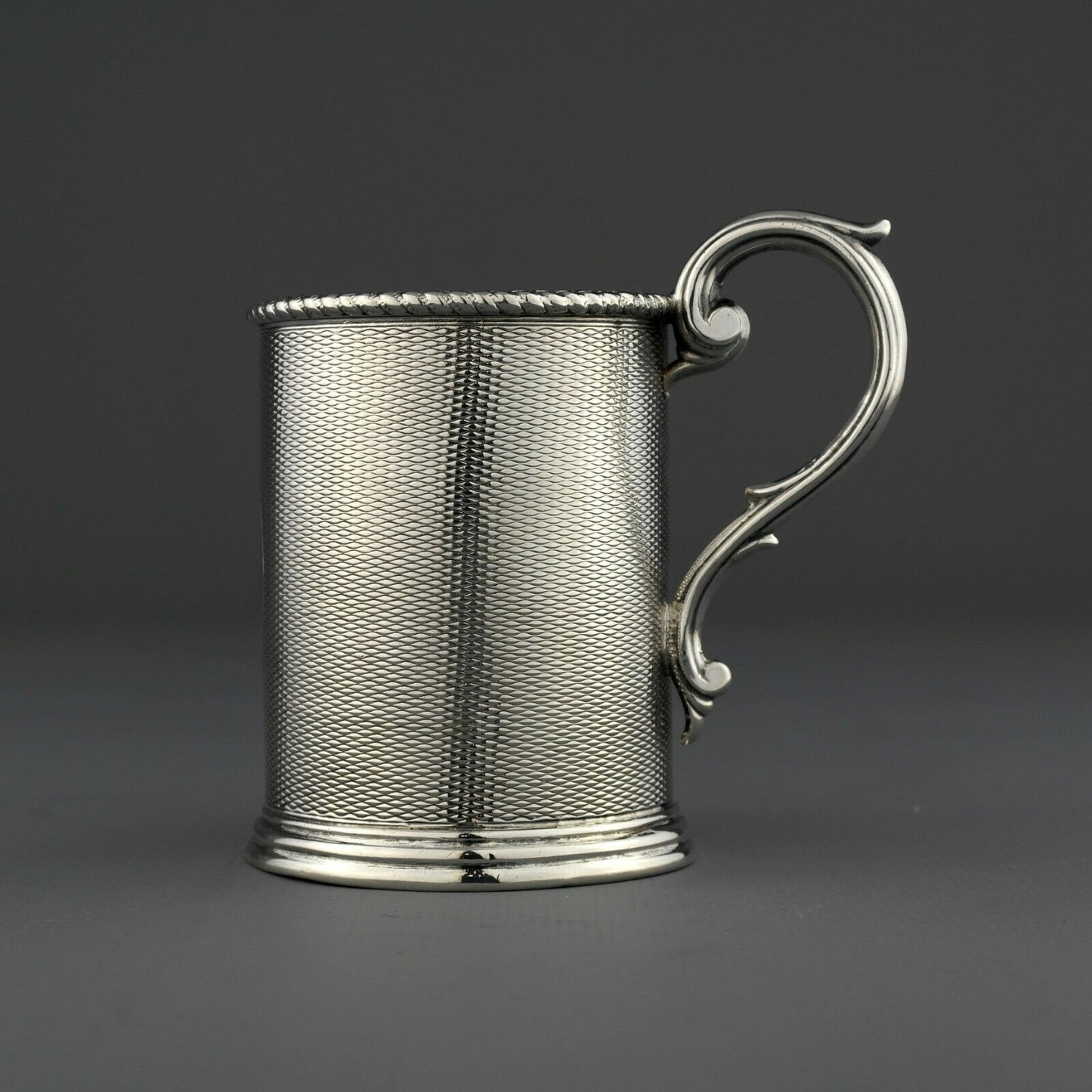 Antique Solid Sterling Silver Mug / Beaker / Cup. George Unite. Birmingham 1875.