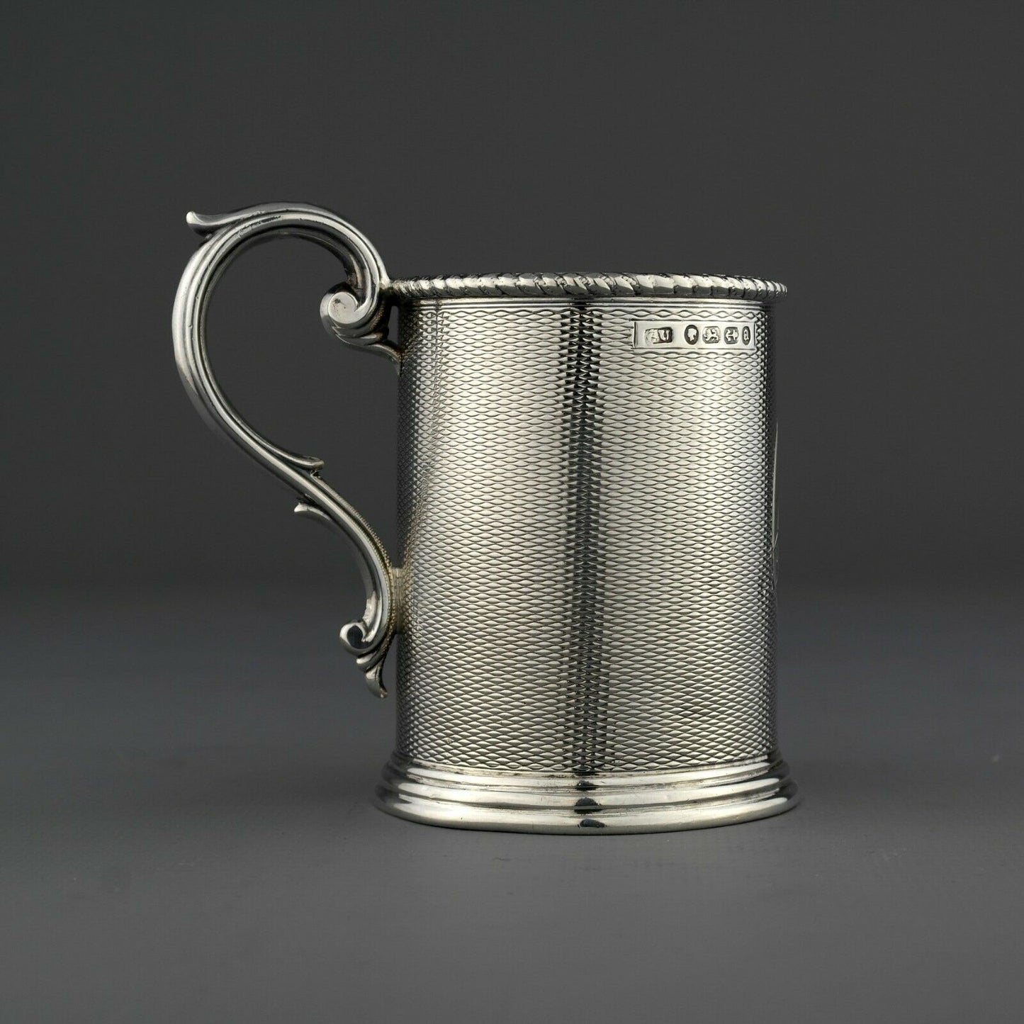 Antique Solid Sterling Silver Mug / Beaker / Cup. George Unite. Birmingham 1875.