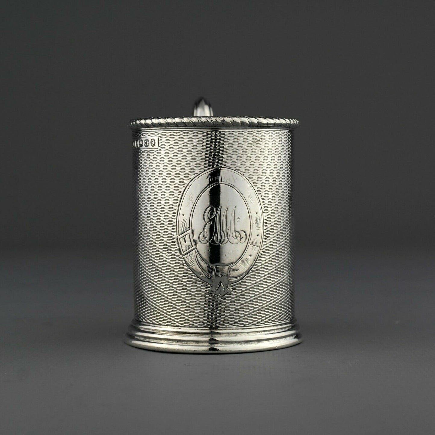 Antique Solid Sterling Silver Mug / Beaker / Cup. George Unite. Birmingham 1875.