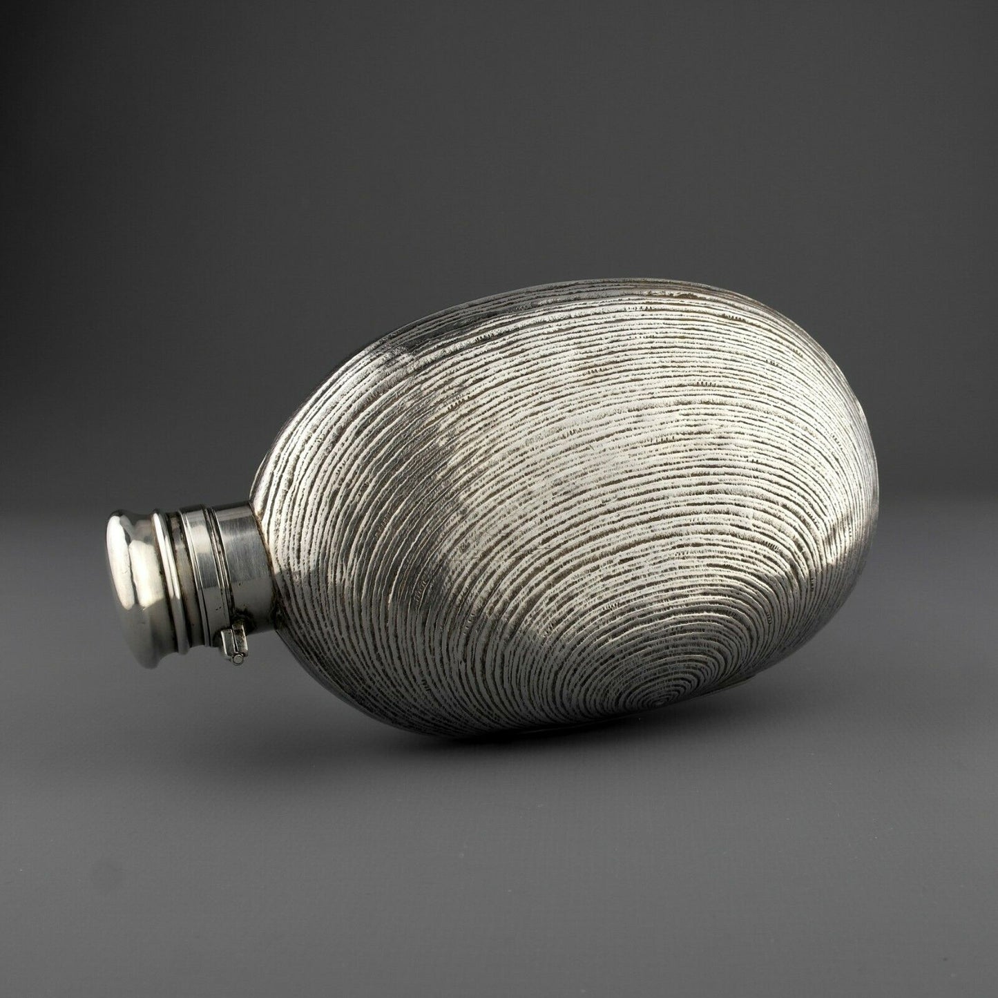 Gorham Novelty Solid Sterling Silver Hip /Liquor Flask, Japanese Aesthetic Style.