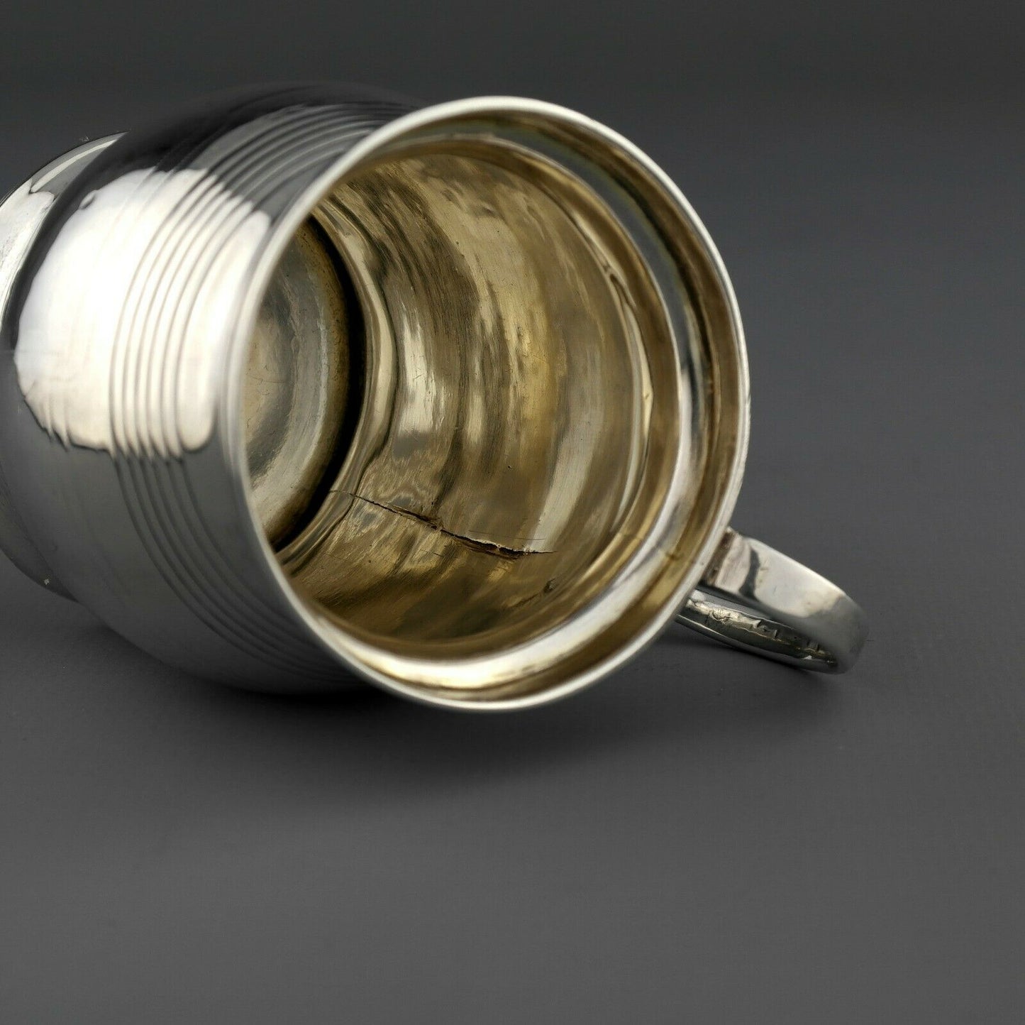 Antique Georgian Solid Sterling Silver Mug / Beaker / Cup. London, 1814.