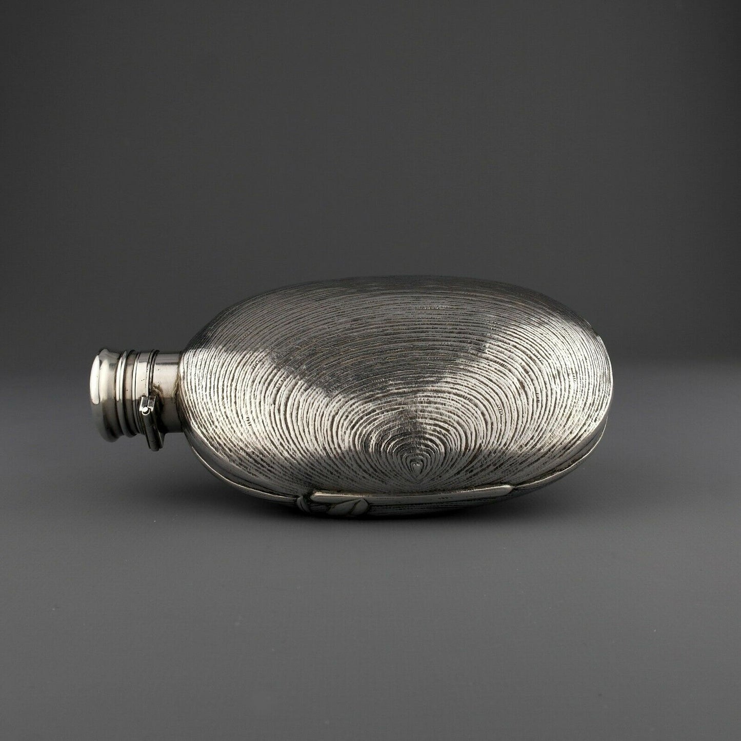 Gorham Novelty Solid Sterling Silver Hip /Liquor Flask, Japanese Aesthetic Style.