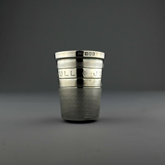 Antique Sterling Silver Thimble Shot Glass Jigger Art Nouveau