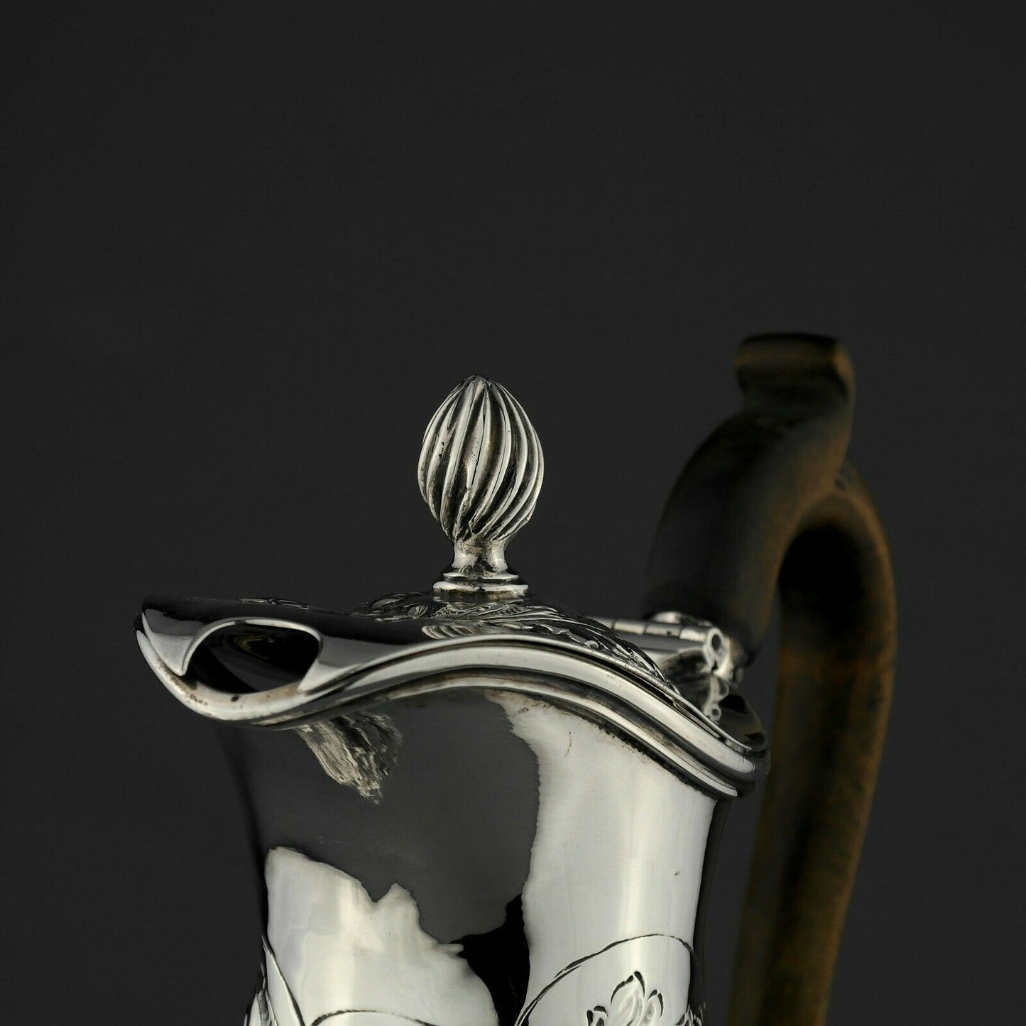 Antique George III Solid Sterling Silver Claret Jug / Decanter. London 1766.