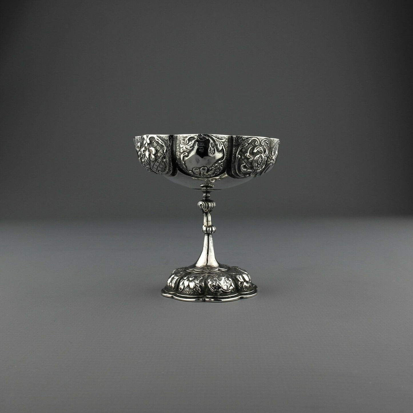 Antique Ornate Solid Sterling Silver Goblet. Hanau, Ludwig Neresheimer. London.