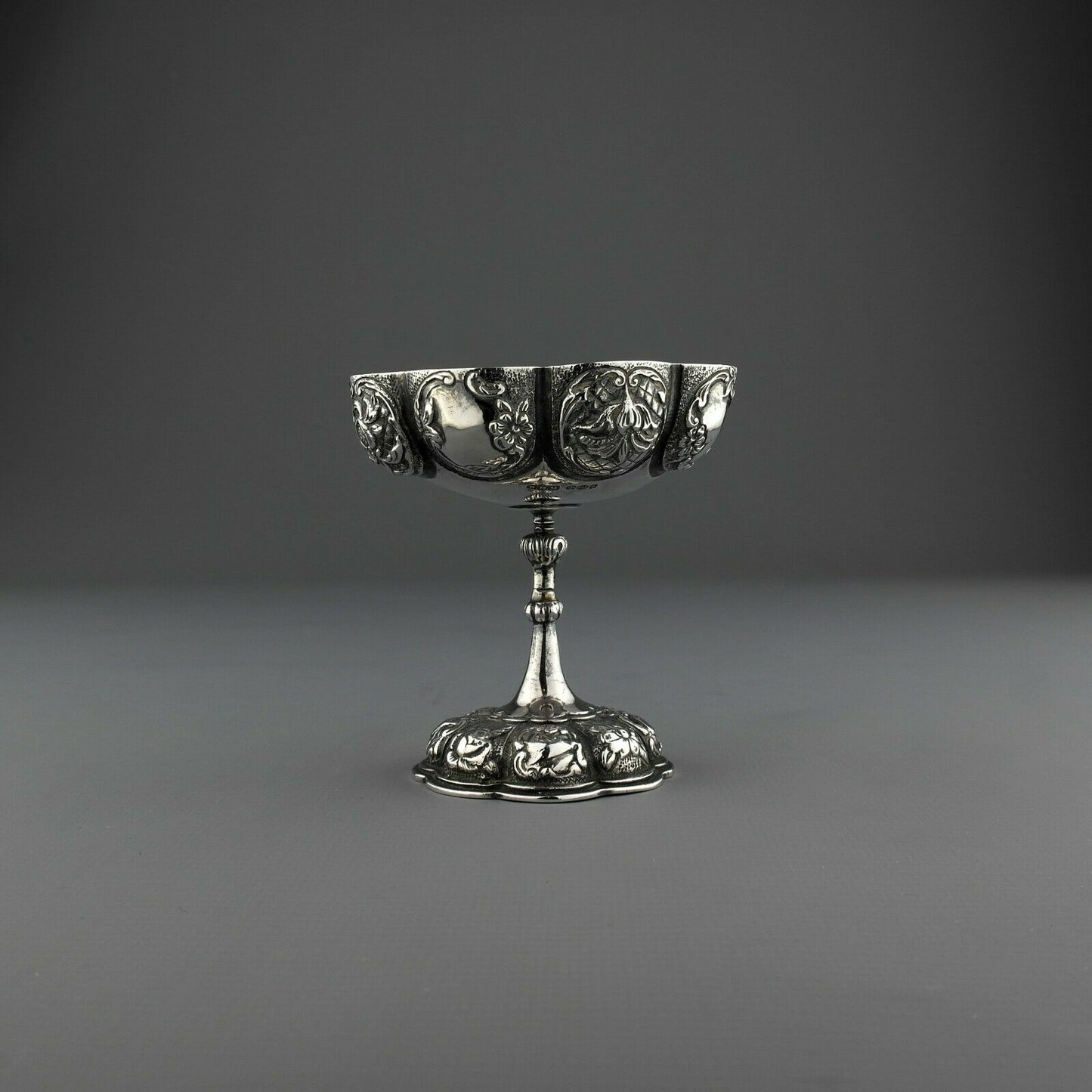 Antique Ornate Solid Sterling Silver Goblet. Hanau, Ludwig Neresheimer. London.